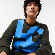 라코스테 클래식핏 콘트라스트 레터링 코튼 스웨트셔츠 맨투맨 Classic Fit Contrast Lettering Cotton Sweatshirt