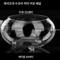 Z3JC 유리어항 원형 투명 라지오피스 크리에이티브 리빙 베어 항아리 테이블 두꺼운 유리 드럼 항아리 금어항, 핸드메이드 30 드럼통 삼각대 증정