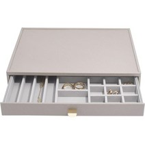 스태커스 주얼리 보관함 슈퍼 사이즈 올인원 액세서리 서랍 레이어 6컬러 Stackers, 회갈색