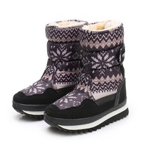 DO-74 아동용 눈꽃무늬 패딩부츠 주니어 스노우 패딩부츠