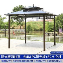 옥상 그늘막 야외 파고라 정자 원두막 가제보 펜션 평상 캐노피, B. 3X3m
