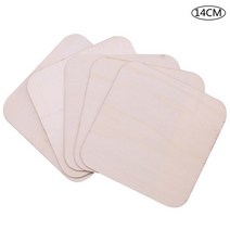 판넬시트지 렉스판 욕실문 조절좌 미완성 나무 베너 시트 DIY 인쇄 빈 플레이트 모델 슬라이스 용품 사각형 홈 장식, [06] 14cm 5pcs, 1개