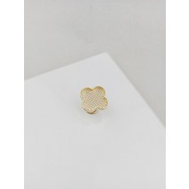 문손잡이교체 Shell clover drawer cabinet door wardrobe brass single hole handle simple personality c, 16 Single Hole Grid