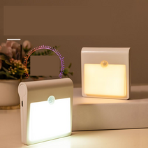 LED 센서등 반영구적 사용 파나소닉 배터리 장착 충전식 무선동작 모션감지 LED자동센서등, 광량조절형-3000k(오렌지빛), 파나소닉(대용량배터리)