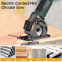 에어 톱 직소 480W 전기 원형 톱 3700RPM 레이저 가이드 스케일 눈금자 진공 포트 3 금속 디자인 절단을 위, 03 UK