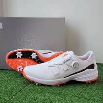 [국내매장판]아디다스 골프화 ZG23 보아 라이트스트라이크 화이트 오렌지 남성 골프화 GY9716