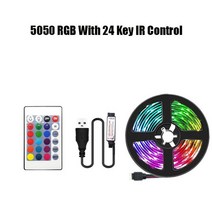 북유럽 거실 조명 이쁜 거실등 블루투스 usb led 스트립 dc 5v 조명 rgb, IR 24키 세트, ip20 방수 없음, 2m