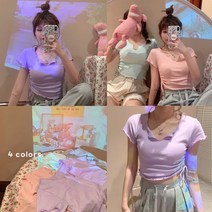 HQINT 여성 봄티 오버핏 긴팔티셔츠 빅사이즈 심플 여자 티셔츠 티셔츠긴팔 긴팔티 봄 베이직 데일리 기본티 ZB-211367