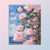 votgl diy페인팅 피포페인팅 명화그리기 그림그리기유화그리기세트40 x 50cm, 0042로즈