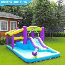 에어바운스 풀장 물놀이 놀이터 미끄럼틀 가족은 팽창 식 물 미끄럼 아이 당 성 집 튀는 성곽을 사용했습니, 한개옵션0