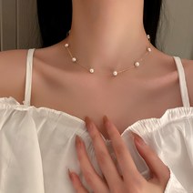 YiEn 진주 목걸이 14k 목걸이