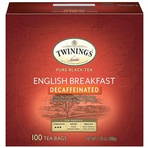 Twinings Lemon & Ginger Herbal Tea 100 Individually Wrapped Bags Tangy Spicy Naturally Caffeine Free, 100개(1팩), 카페인 없는 영국식 아침식사
