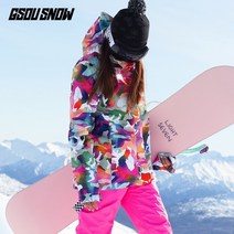스노우보드복 남자 스키 버튼 보드복 gsousnow 여성 위장 스키 스노우 보드 재킷 단색 작업복 방수 통기성 따뜻한 바지 snonw 정장 옷