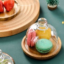 MDO7542 나무 미니 쟁반 디저트접시 유리돔 스텐 트레이 온나 (쟁반트레이/스텐쟁반트레이/우드쟁반트레이/도자기쟁반트레이)