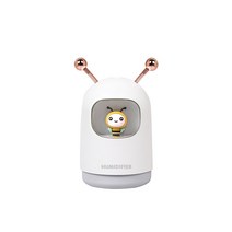 무드등가습기 귀여운 꿀벌 가습기 미니 초음파 USB 에센셜 오일 디퓨저, 04 White Honeybee_01 USB Cable