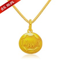골드모아 여자 순금 목걸이 18.75g 24K [아기 돼지]