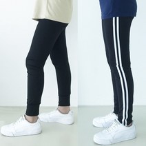 주니어 2줄 레깅스 초등 학생 조거 레깅스 8-19세
