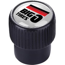 Ecco Big O Tire Non Nitrogen Valve Caps SKU 904 (1000 Pcs.) - Black ABS Grooved Sidewall Plastic Ste
