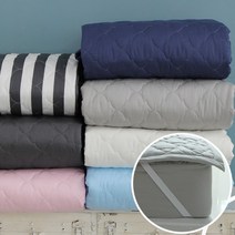 바숨 패밀리 침대패드 킹/라지킹 맞춤사이즈, 패드 150×200, 네이비