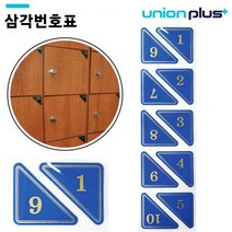 유니온 에폭시 숫자 삼각번호판(청색) (U-0330)(택1), 숫자441-450