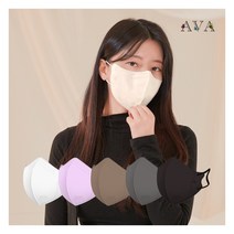 아바 KF94 새부리형 컬러 마스크 중형 100매, 중형 모카브라운