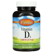 칼슨랩스 비타민 D3 1000IU(25mcg) 소프트젤 250정