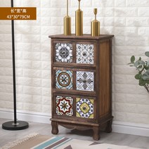 엔틱 빈티지 레트로 오리엔탈 프로방스 우드 콘솔 수납장 침실거실장 미니사이드협탁서랍장 거실 오디오 장식장, M