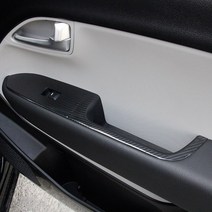 기아 레이 데칼 카본스티커 기어 컵홀더 콘솔 핸들, C TYPE (윈도우 패널), 08. 헤어라인실버