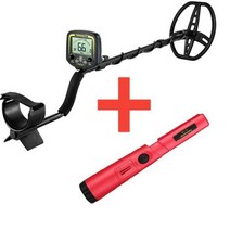 TX850 금속 탐지기 지하 깊이 25m 검색 파인더 골드 탐지기 보물 사냥꾼 탐지 Pinpointer IP68 방수, With pointer