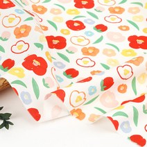 친환경 천아트 E-DTP 면20수) MCO1017 드로잉동백 화이트(8514336)