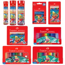 파버카스텔 수채 색연필 12색/24색/36색/48색/60색 틴케이스 라운드틴 미니 지관 미술용품 컬러링북, 수채 색연필 틴 36색