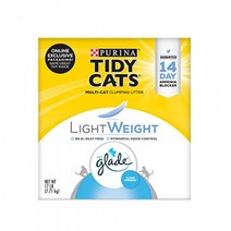 Purina Tidy Cats 낮은 먼지 여러 고양이 덩어리진 고양이 모래 경량 Glade 투명 스프링 - 17파운드 박스 Purina T