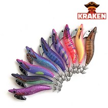 크라켄 슈퍼에깅 TR 팁런 3호 슈퍼에기 무늬오징어 퍼플 팁런에기, 3호-35g, 5 글로우핑크