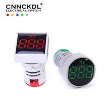 22mm 보호 필름 0-99 hz 측정 범위 디지털 디스플레이 전기 헤르츠 주파수 측정기 사각형 원형 신호 표시기, 필름 라운드, 초록, 3.Film Round  Blue