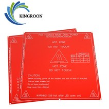 킹룬 KINGROON-업그레이드 MK2B 가열 베드 PCB 히트 듀얼 12V 24V 빨간색 MK2 B 핫 3D 프린터 부품 214mm x 액세서리, 약2주 소요