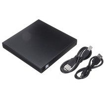 cd롬 리더기 씨디룸 DVD 플레이어 ODD usb 3.0 외부 광학 드라이브 dvdcd rom 버너 작가 usb 전원 케이블이 있는 범용 노트북 cd 레코더 124, 검은색