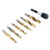 Titanium Combination Drill Tap Bit Set 13PCS SAE And Metric Kit For Screw Thread Tapping Deburring, 한개옵션0