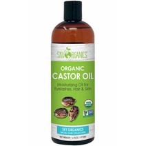 (미국직배) Sky Organics 캐스터오일 473ml Castor Oil USDA Organic Cold-Pressed (16oz) 100% Pure Hexane-Free Castor Oil, 1개, 200ml