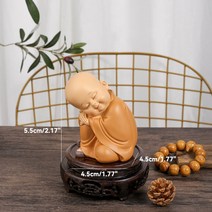금불상 Kawaii 불교 승려 DIY 미니어처 분재 인형 부처님 동상 요정 자동차 장식품 명상 홈 정원, 02 Small 2