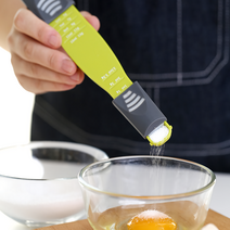 9단계용량조절 계량스푼 1g-13g ml표시 양면쪽 눈금 티스푼 베이킹제빵 다용도 극소량
