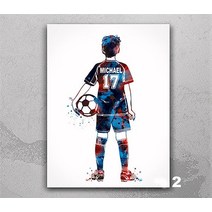 천애명월도 바다민장대 낚시대 축구 선수 용 수채화 프린팅 남자 선물 방 장식, 29.A3 30x42cm No Fram - 2