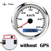 GPS측량기 불규칙형틀게이지 면적측정기 디지털 다이얼 계측기 GPS 안테나 장착 속도계 오토바이 속도 주행 거리계 보트 자동차 트럭 RV 캠핑에 적합 85mm 60 kmh, 13.NO GPS WS 60KMH