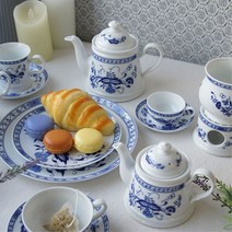 고온 소성 포슬레인 세라믹 도자기 머그 찻잔 커피잔 쯔비벨무스터, 커피잔(받침O), 본상품선택