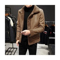 리얼양털자켓 코트 겨울 재킷 및 양면 코튼 남성 패션 플러스 벨벳 울 영국 스타일 슬림 176466