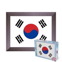 퍼즐피플 태극기 300피스 직소퍼즐, 300p, 액자포함(우드월넛)
