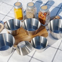 국산 캠핑소스볼 양념소스볼 소스종지 스텐볼 27종(무광) 1호~6호, 5호 (97mmX61mm), 1개