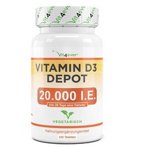 독일 비트포에버 Vit4ever D3 20.000 I.E. Depot 고용량 고순도 비타민 D3 20 000IE 240정 1팩