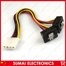 5개/ 큰 4P 암 잭-더블 SATA 전원 케이블 DVRNVR Sata 하드 디스크 포트, 한개옵션0