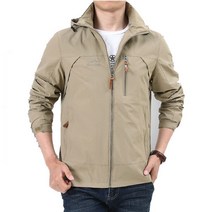 RHFG 스프링 남성용 워터프루프 바람막이 외투 후드집업 재킷 등산복 코트 빅사이즈 M~4XL 항공배송 4일도착, 네이비