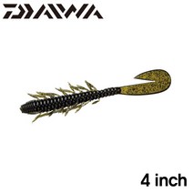 다이와 루어낚시웜 배스웜 전갈 지네 락피쉬 하이드로 샷 4인치, 4인치-계피BL플레이크-041997